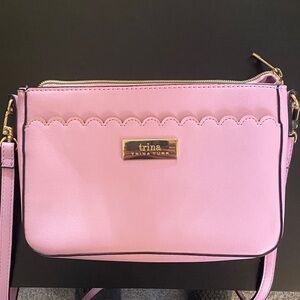 NWOT Spring Light Pastel Purple Scalloped purse Crossbody Bag Trina Turk